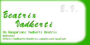 beatrix vadkerti business card